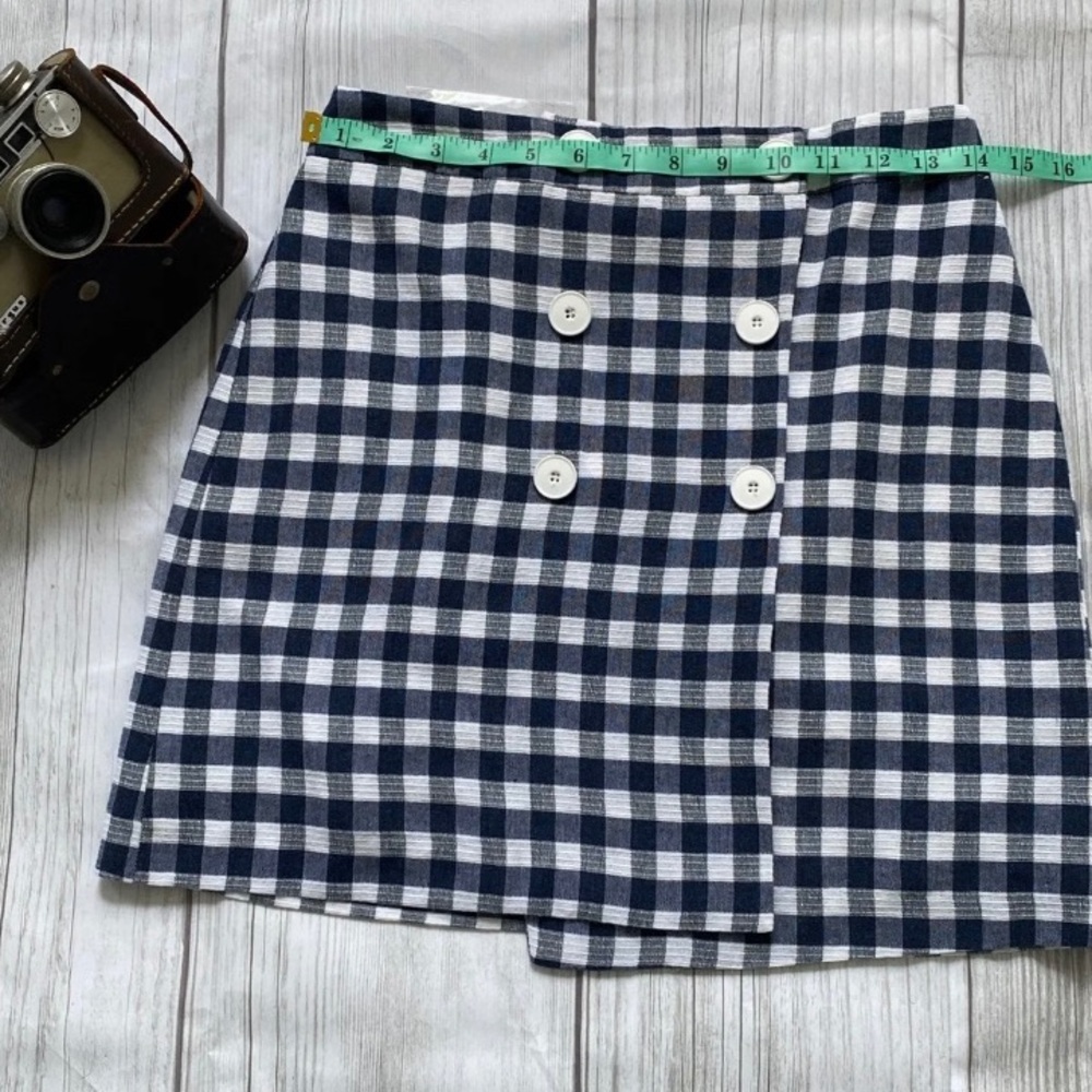 MANGO blue mini short skirt. Size S - Picture 4 of 11
